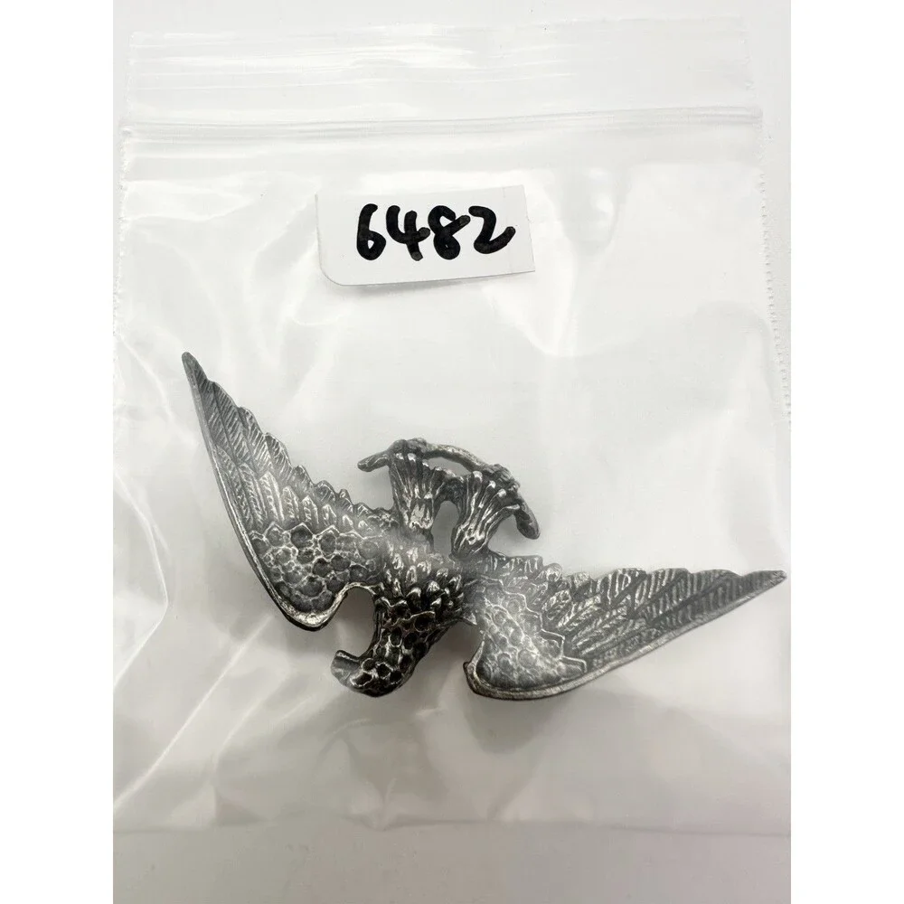 Zentall Silvertone Eagle Brooch Pin 3